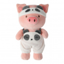 Плюшена играчка, прасенце с костюм на панда