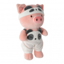 Плюшена играчка, прасенце с костюм на панда