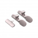 Мини безжични микрофони за телефони, 2 бр. Модел: SW-MCW05 (розов)