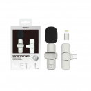 Мини безжичен микрофон за телефони Модел: SW-MCW03 (сребрист)