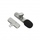 Мини безжичен микрофон за телефони Модел: SW-MCW03 (сребрист)