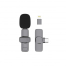 Мини безжичен микрофон за телефони Модел: SW-MCW03 (тъмносив)