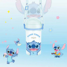 Disney Lilo & Stitch Пластмасова бутилка със сламка и презрамка, 400 мл. (Stitch)