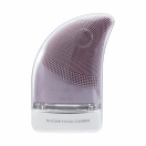 Електрическа четка за почистване на лице със силиконов накрайник, лилава