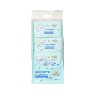 SANRIO Комплект мини мокри кърпи, 8 пакета