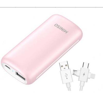 Мини външна батерия, 4000mAh Модел: M22 (розова)