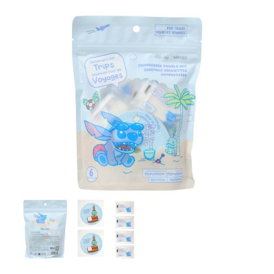 Disney Lilo & Stitch Комплект компресирани кърпи, 4 + 2 бр., Lilo & Stitch