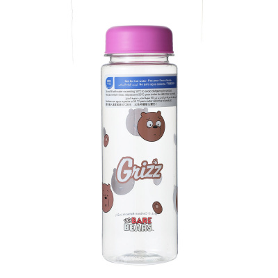 We Bare Bears Пластмасова бутилка за вода, 500 мл, Grizz