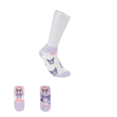 SANRIO Дамски чорапи до глезена Kuromi (2 чифта) 