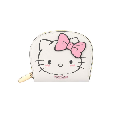 SANRIO Портмоне за монети с розова панделка (бяло),Hello Kitty