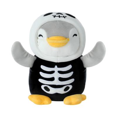 Плюшена играчка, пингвин с шапка на череп