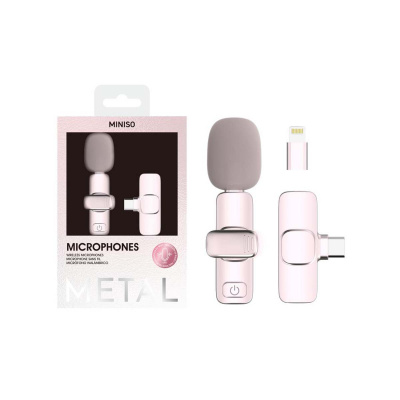 Мини безжичен микрофон за телефони Модел: SW-MCW03 (розов)