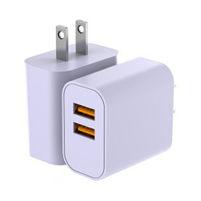 Зарядно устройство Macaron Series 10W с два USB порта, Модел: C93-010-US (лилаво)