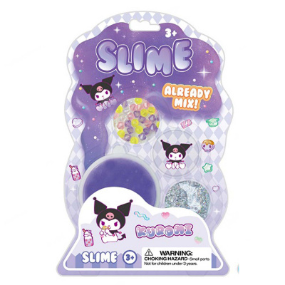SANRIO Комплект едноцветни слаймове, Kuromi