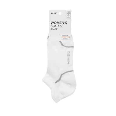 Дамски чорапи, 3 бр., бели