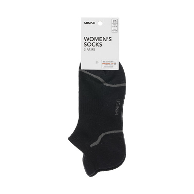 Дамски чорапи, 3 бр., черни