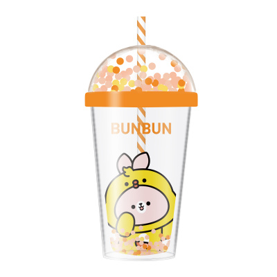 Mini Family Бутилка със сламка, 420 ml, Bun Bun