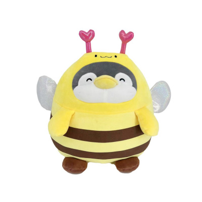 Mini Family Плюшена играчка, пингвин с костюм на пчела