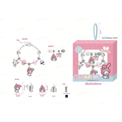 SANRIO Комплект за изработка на гривна с мъниста, My Melody Magic Party Collection от метал