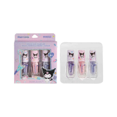 SANRIO Комплект лакове за нокти (3 бр.),Kuromi