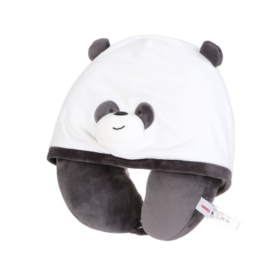 WE BARE BEARS Възглавница за пътуване с качулка, Panda