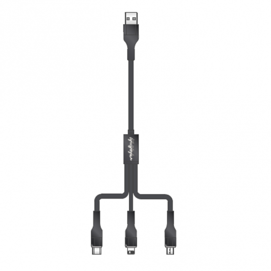 3-in-1 USB Кабел, черен 