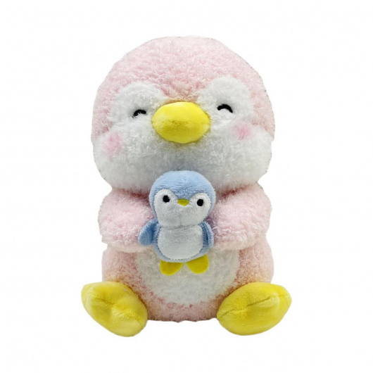 Mini Family Плюшена играчка, пингвин майка с бебе
