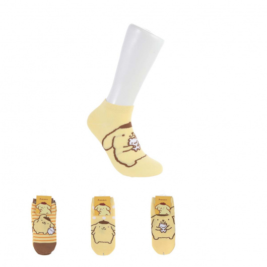 SANRIO Дамски чорапи до глезена (2 чифта),Pompompurin