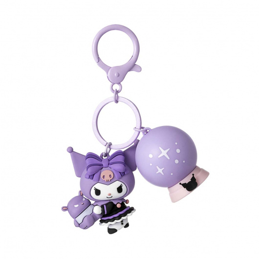 SANRIO Ключодържател със светеща LED лампичка, Kuromi