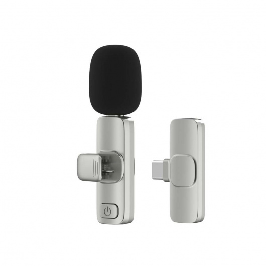 Мини безжичен микрофон за телефони Модел: SW-MCW03 (сребрист)