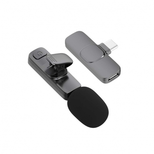Мини безжичен микрофон за телефони Модел: SW-MCW03 (тъмносив)