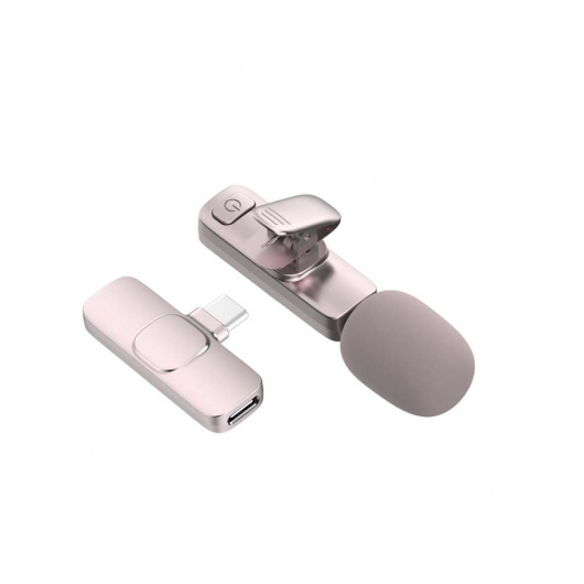 Мини безжичен микрофон за телефони Модел: SW-MCW03 (розов)