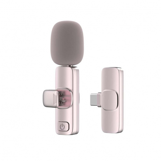 Мини безжичен микрофон за телефони Модел: SW-MCW03 (розов)