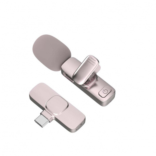 Мини безжичен микрофон за телефони Модел: SW-MCW03 (розов)