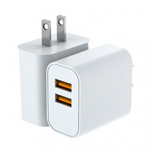 Зарядно устройство Macaron Series 10W с два USB порта, модел: C93-010-US (бяло)