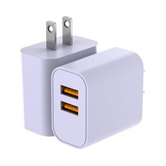 Зарядно устройство Macaron Series 10W с два USB порта, Модел: C93-010-US (лилаво)