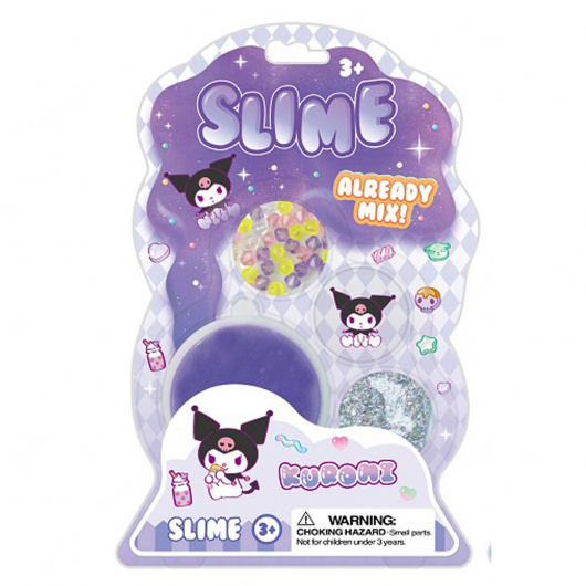 SANRIO Комплект едноцветни слаймове, Kuromi 