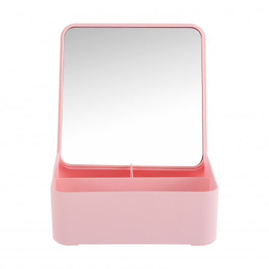 Огледало с контейнер, розово