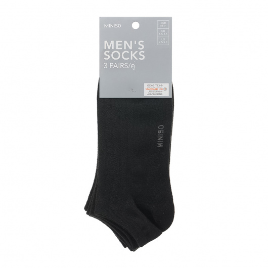 Мъжки чорапи, 3 бр., черни