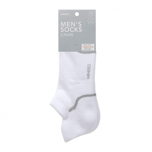 Мъжки чорапи, 3 бр., бели