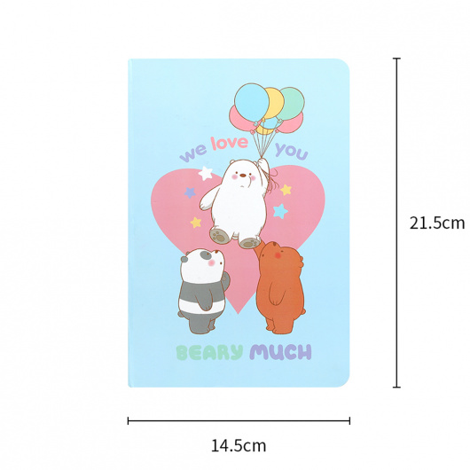 WE BARE BEARS A5 тефтер, син