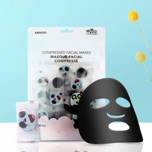 WE BARE BEARS Компресирани маски за лице, 40 бр., Panda