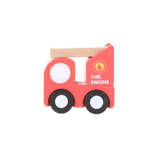 Дървена играчка - пожарна кола