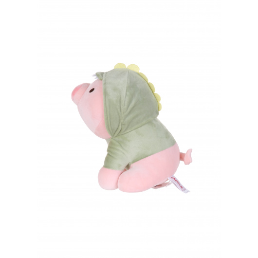 Плюшена играчка, прасенце с дрехи на динозавър