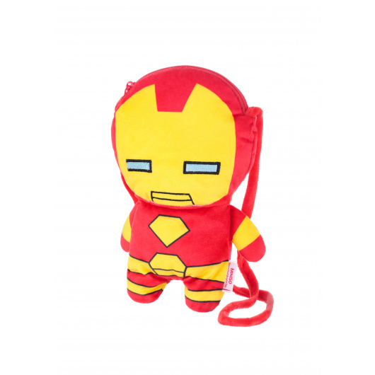 MARVEL Плюшен калъф за телефон с дръжка, Iron Man