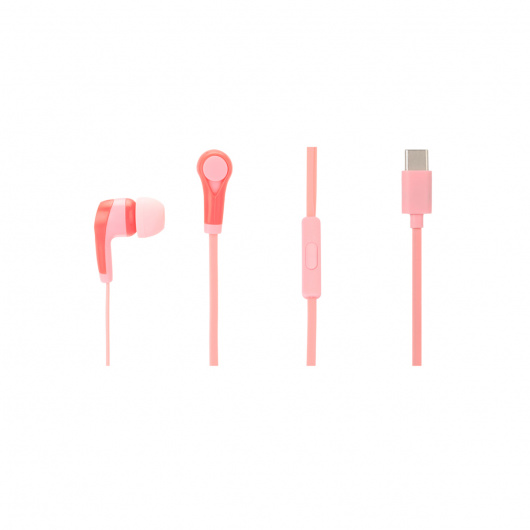 Двуцветни слушалки, червено и розово