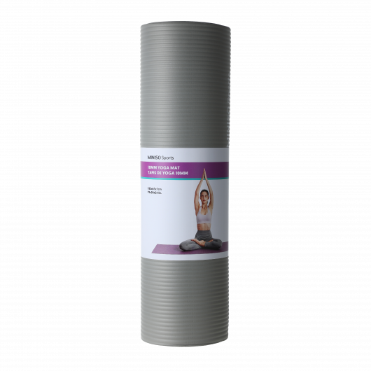 MINISO Sports Постелка за йога, 10 мм, сива