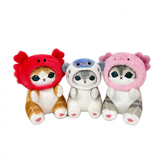 Mofusand Series Плюшена играчка, коте с костюм