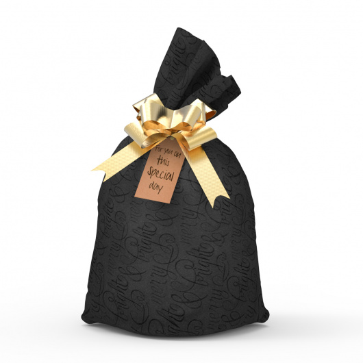 Комплект за декорация на подаръчна кутия, черен