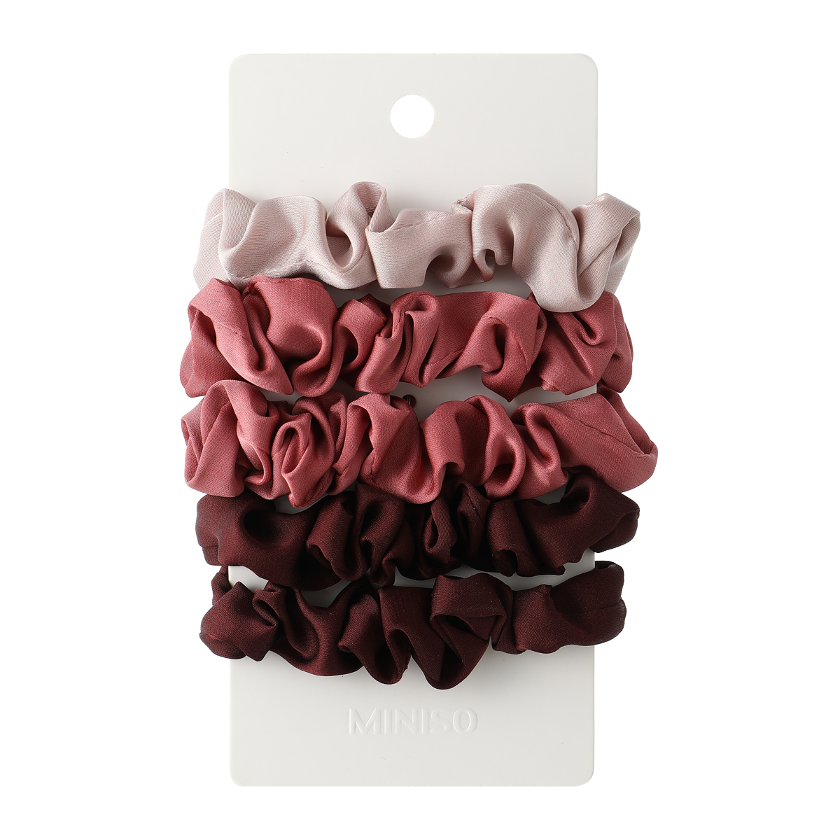 Ластик за коса, 5 бр., розов - MINISO България